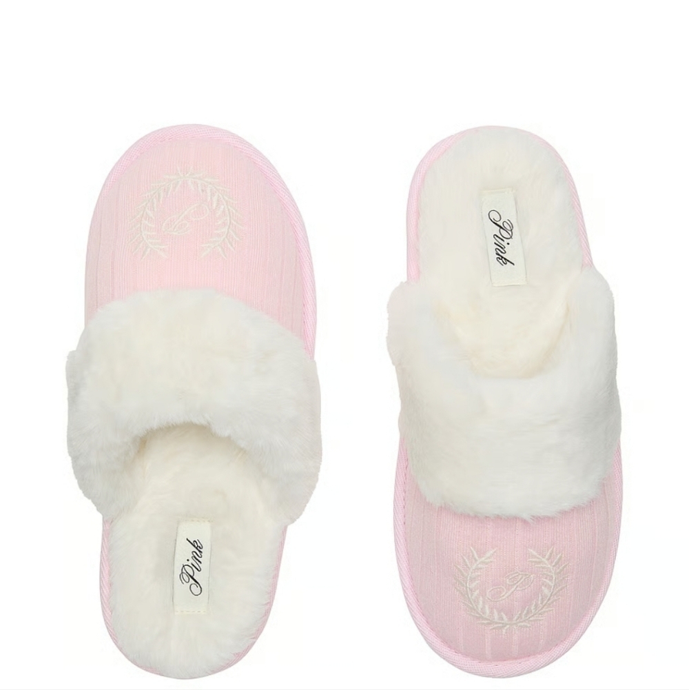 Brand New Pink Women's Slippers with Faux Fur Lining